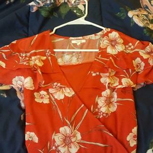 Red Floral Maxi Dress